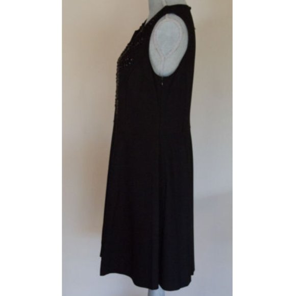 Sleeveless Dress Embellished Yoke - Black - Petite Large - Picture 5 of 8